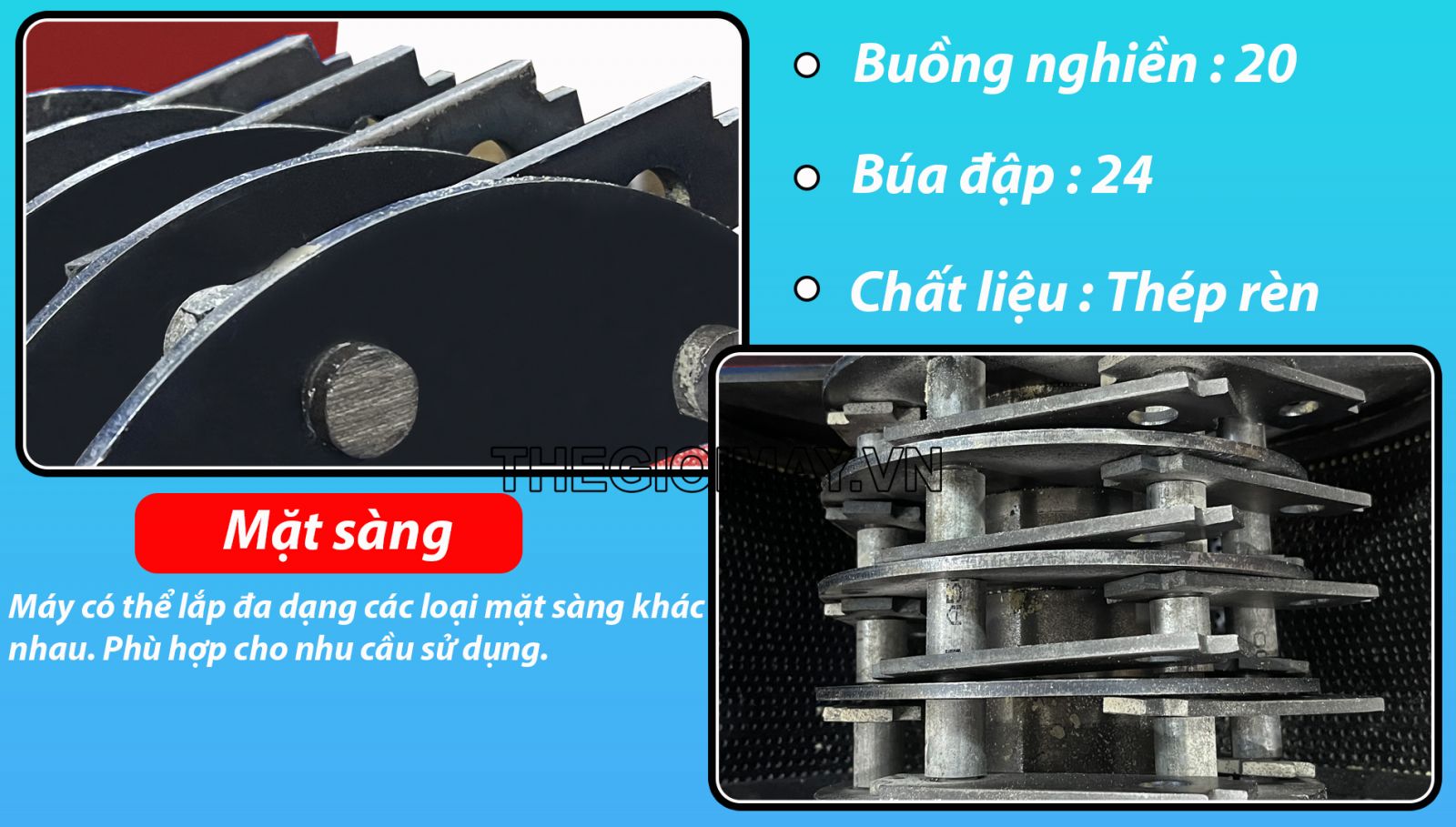 Trục dao buồng làm việc máy nghiền bột công nghiệp Takyo TK 25 