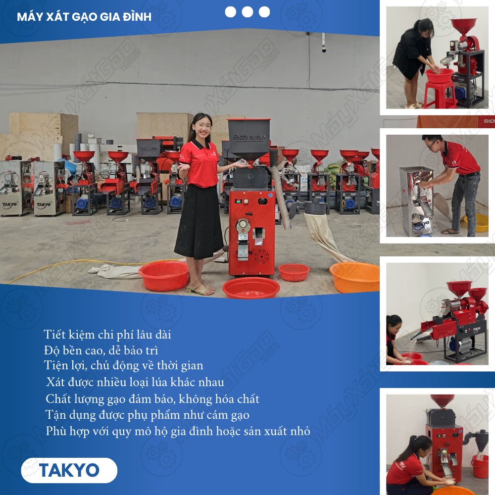 Các lợi ích khi bà con sử dụng máy xay xát gạo Takyo