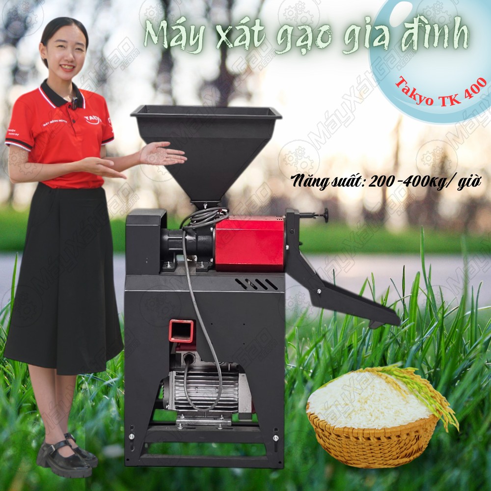 Máy xát gạo gia đình Takyo TK 400 chính hãng