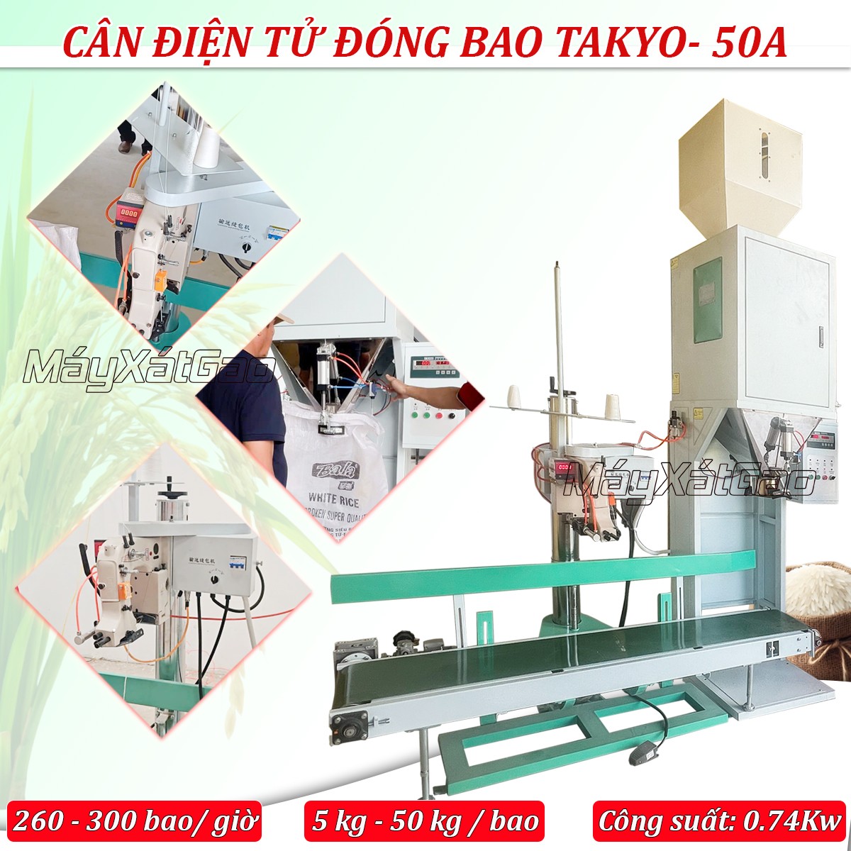 Cân điện tử - máy đóng bao Takyo 50A