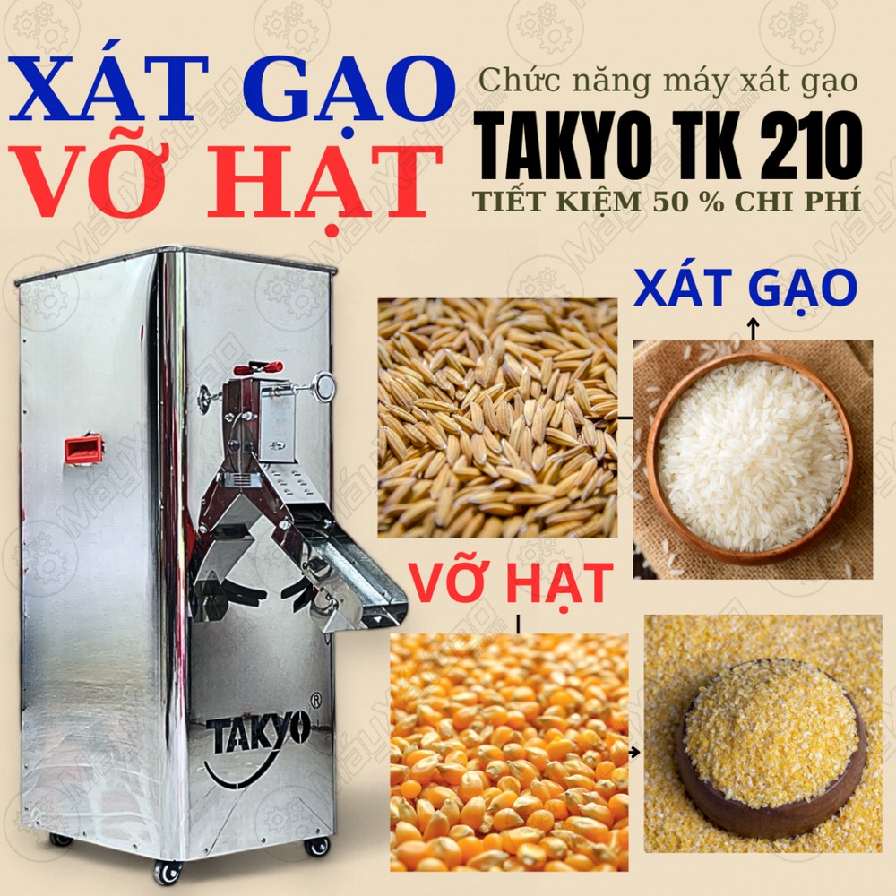 Máy xát gạo đời mới Takyo TK 220