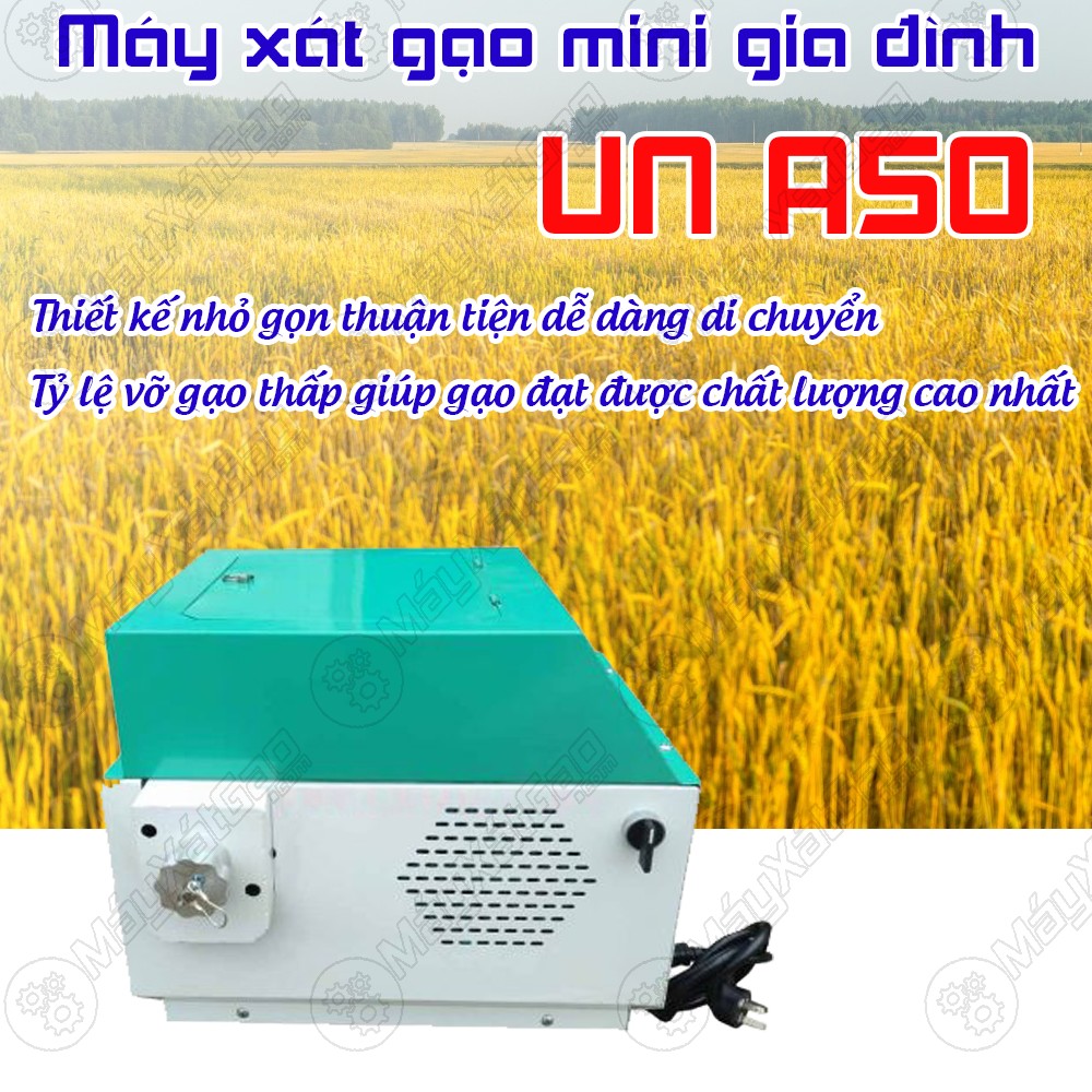 Máy xát gạo mẫu - máy xát gạo mini gia đình UN-A50