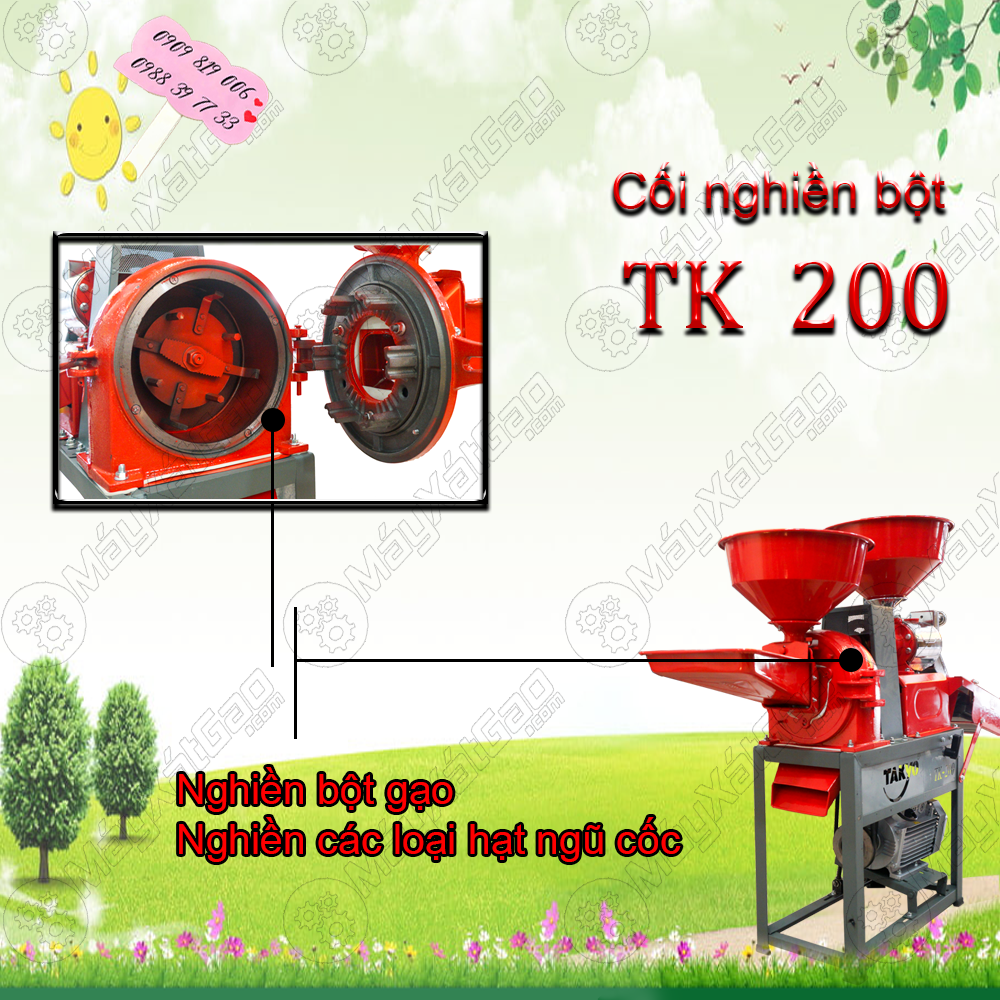 Đầu nghiền của máy xay xát gạo Takyo TK 200