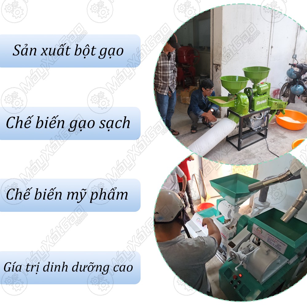 Tác dụng của máy xát gạo đời mới trong sản xuất và chế biến