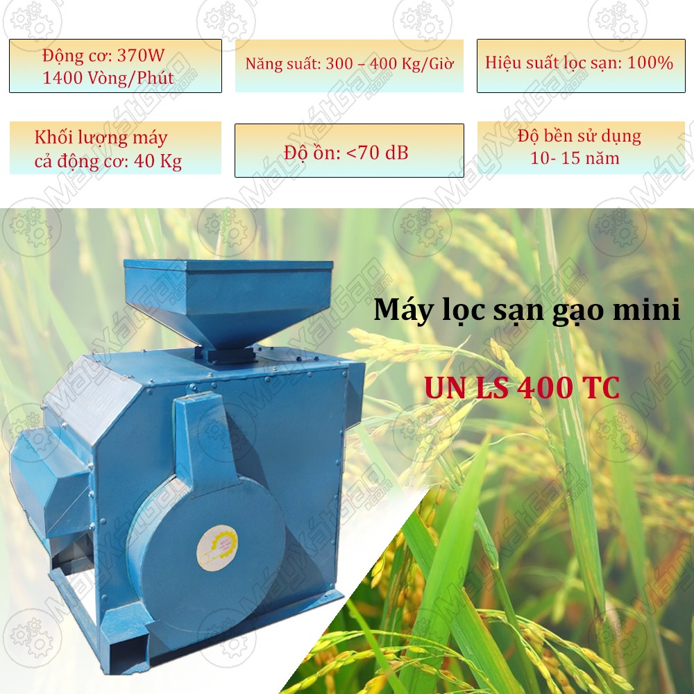 Máy lọc sạn gạo năng suất 400kg/giờ