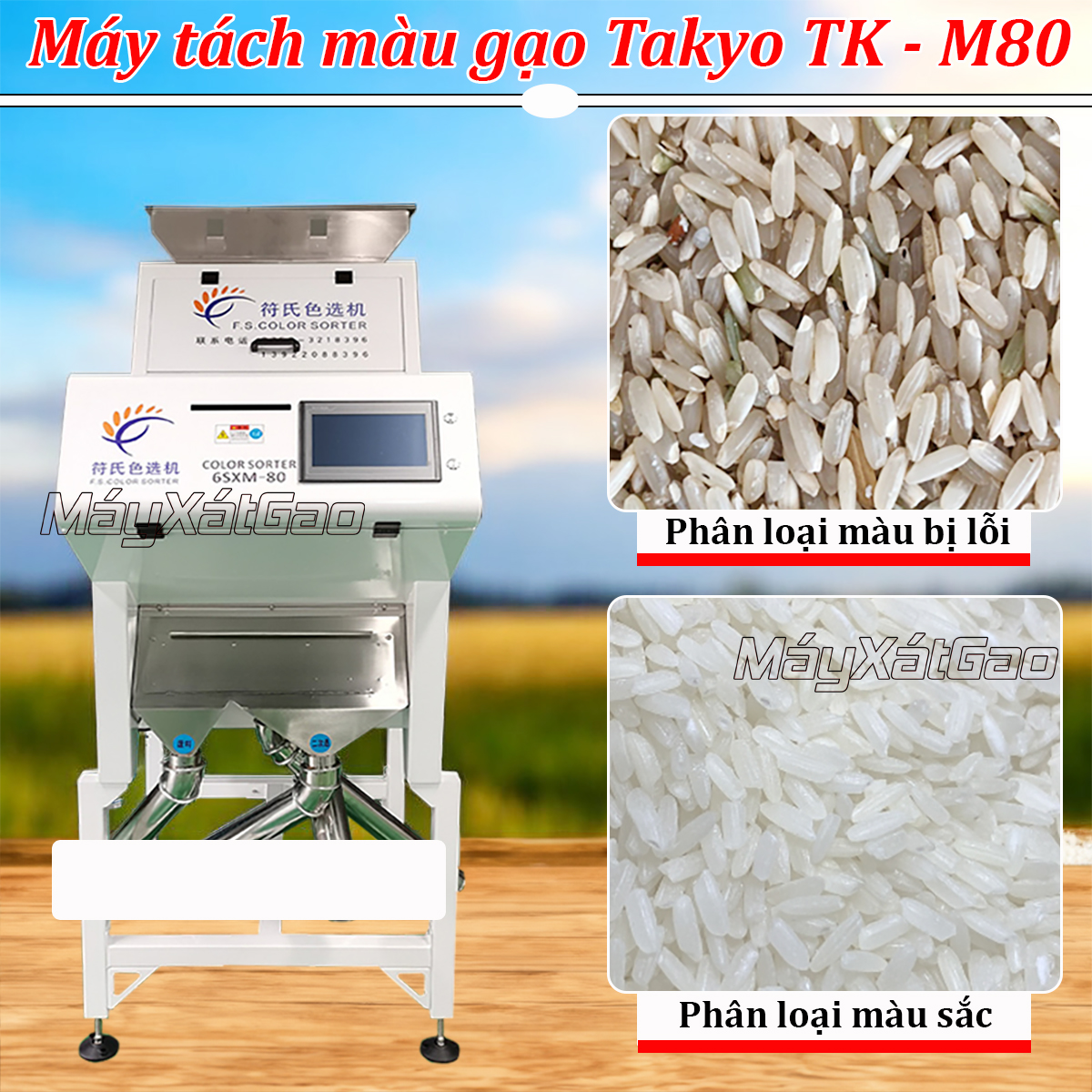 Máy tách màu gạo TAKYO TK - M80