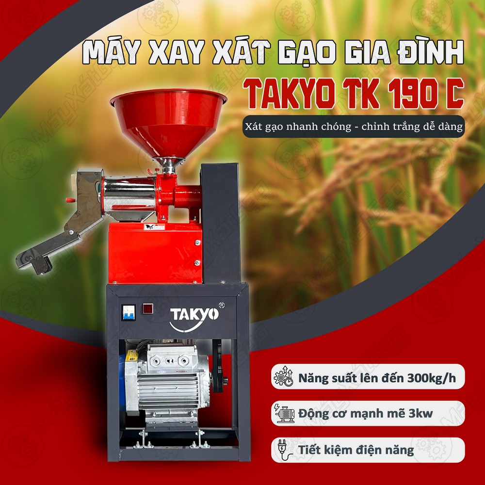 Máy xát gạo hiện đại Takyo TK 190