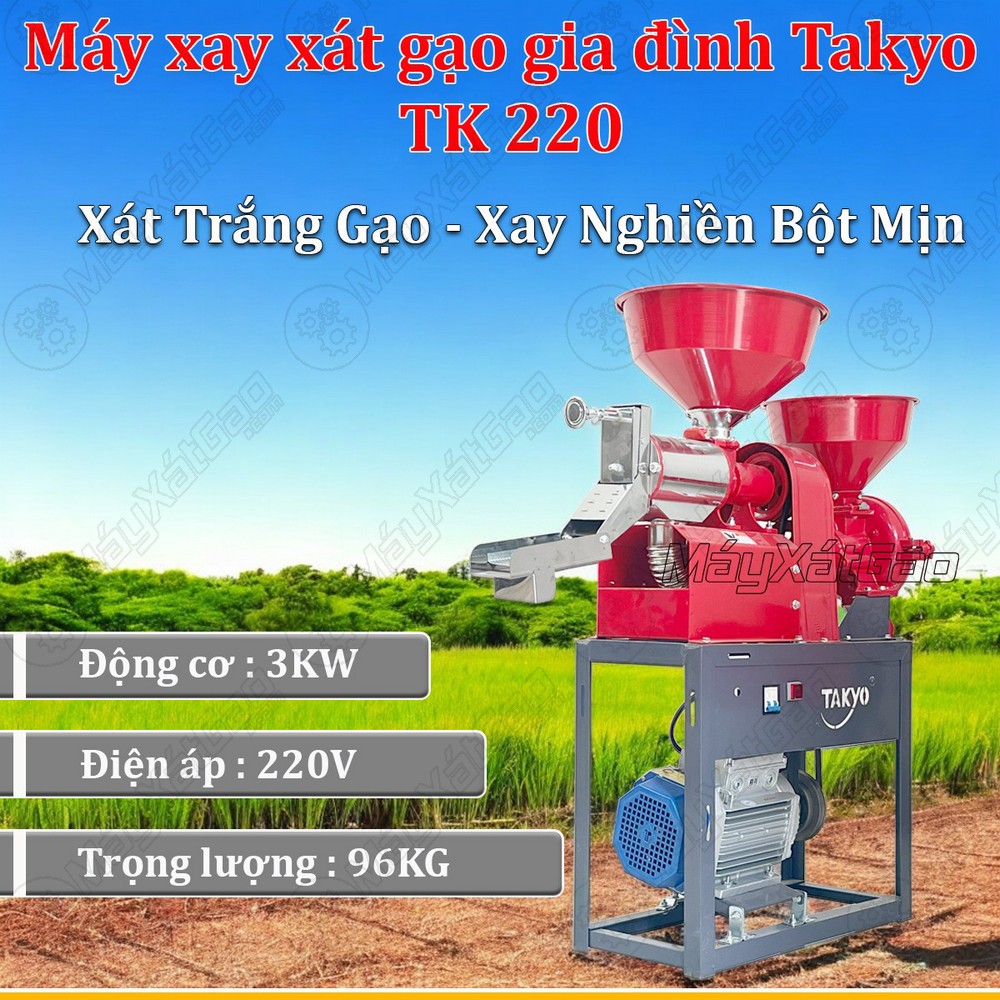 Máy xát gạo đời mới Takyo TK 220