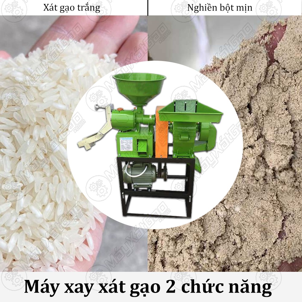 Máy xát gạo gia đình 2 chức năng với độ xát gạo sạch 100%