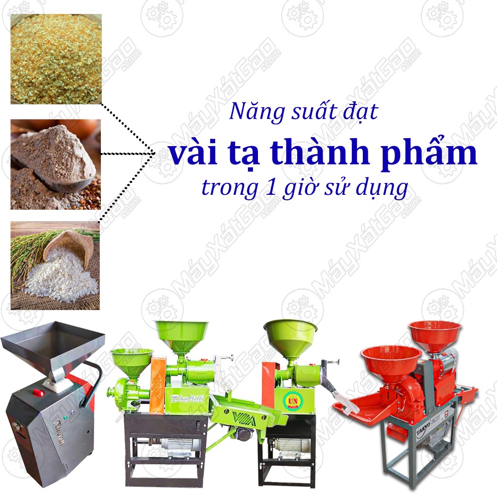 Năng suất của máy xay xát gạo 1 pha