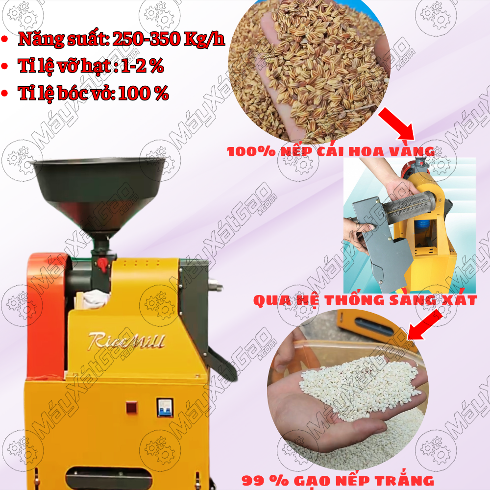 Ưu điểm của máy xát gạo mini liên hoàn UN 6N40-D