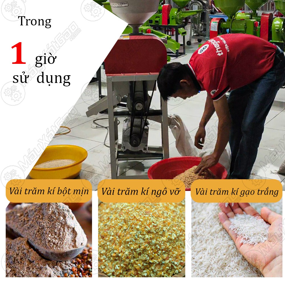 Năng suất sau khi sử dụng máy xát gạo đa năng