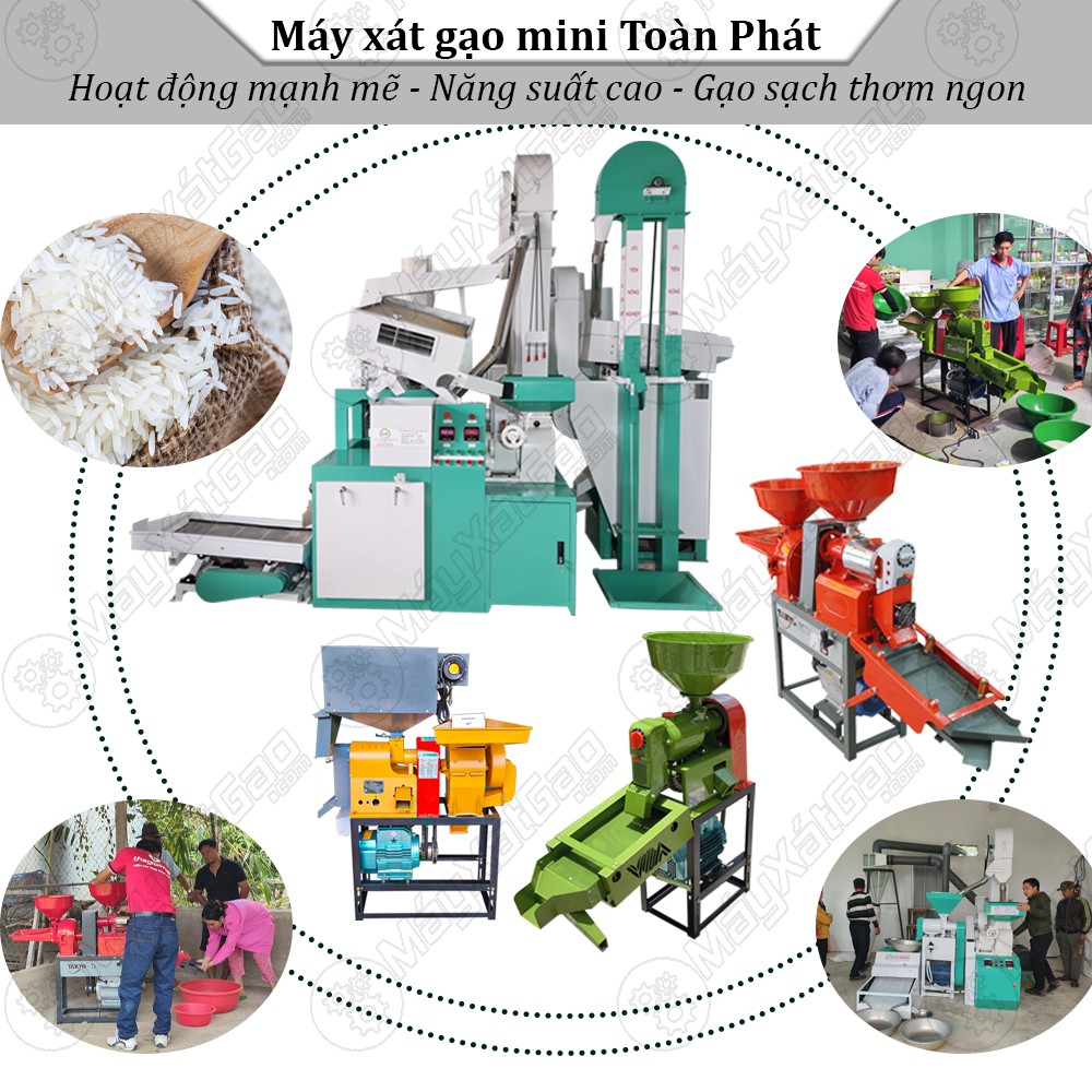 Máy xát gạo mini Toàn Phát: Đầu tư một lần, lợi ích lâu dài