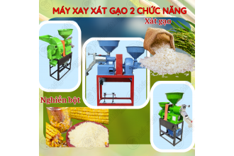 Giới thiệu máy xay xát gạo hai chức năng- 2 TRONG 1 xát gạo kết hợp nghiền bột