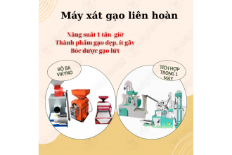 Tin dùng máy xát gạo liên hoàn trong ngành nông nghiệp sản xuất lúa gạo