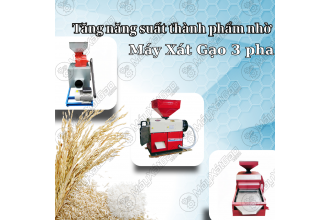 Tăng năng suất thành phẩm nhờ máy xát gạo 3 pha